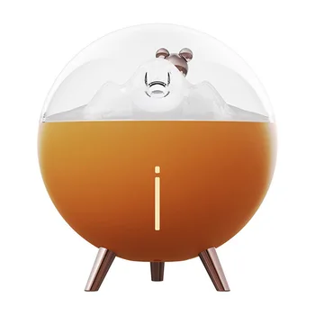 Увлажнитель воздуха USB Тихий Космический Медведь со светодиодной подсветкой Мини Увлажнитель Воздуха, Туманообразователь, Ароматерапия для домашнего офиса Оранжевый