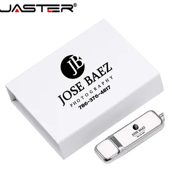 JASTER изготовленный на заказ логотип цветная печать кожа usb 2.0 карты памяти флэш-накопитель pen drive 64GB 32GB 16GB 8GB 4GB фирменный подарок