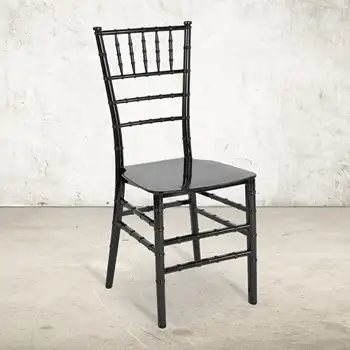 Флэш-мебель серии HERCULES из черной смолы, стул Chiavari