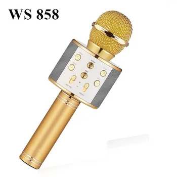 FGHGF mikrofon WS858 Bluetooth Беспроводной Конденсаторный Волшебный Караоке-Микрофон Проигрыватель мобильных телефонов Микрофон Динамик Запись музыки