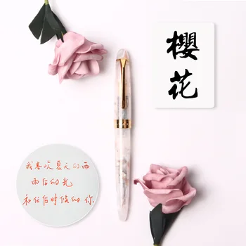 Перьевая ручка из смолы, цветные чернила, ручка для занятий каллиграфией, студенческая ручка Изображение 2