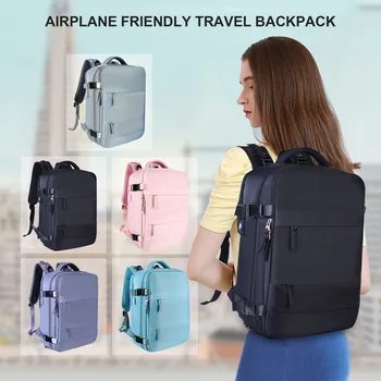 Женский рюкзак для путешествий, многофункциональный багаж большой емкости, Легкие водонепроницаемые сумки для ноутбуков, Женская сумка с карманом для обуви Изображение 2