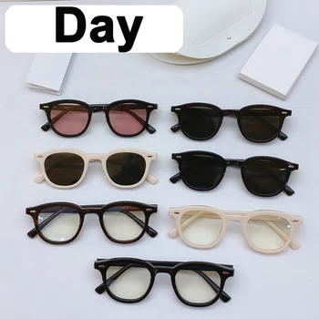 День НЕЖНЫЙ YUUMI Женские солнцезащитные очки для мужчин Винтажные Роскошные Брендовые товары Дизайнерские Летние Uv400 Модные Monst Корейские