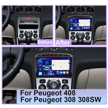 1280 *720P IPS 8G 128G Android 10,0 Автомобильный радиоплеер Для Peugeot 408 308 308SW 2010-2016 GPS Стерео DSP Carplay OBD BT Без DVD Изображение 2