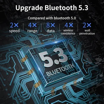 USB Bluetooth 5.3 Адаптер ключа для ПК Клавиатура мышь Беспроводной приемник BT 5.1 USB передатчик для динамиков Аудио Мышь Игровая Изображение 2