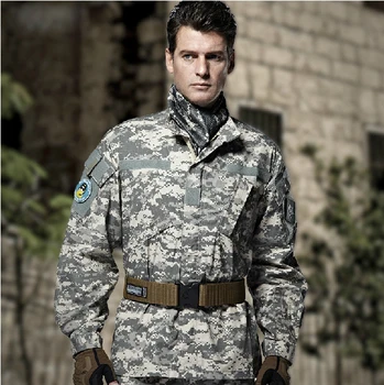 Военная униформа США Великобритании USMC BDU ACU Камуфляжный костюм Мужчины CS Вечерние принадлежности Боевая охотничья форма Wargame Пейнтбольная одежда Изображение 2