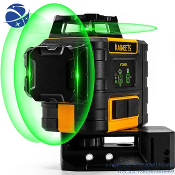 KAIWEETS Лазерный Уровень Для Наружного Пола 360 Градусов Самовыравнивающийся 12 Линий 3D Поворотные Лазерные Уровни Профессиональный Луч Nivel Laser
