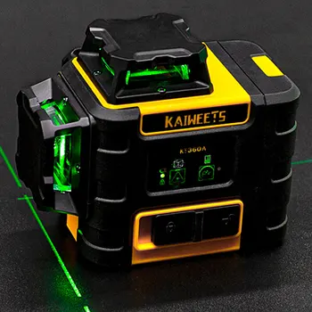 KAIWEETS Лазерный Уровень Для Наружного Пола 360 Градусов Самовыравнивающийся 12 Линий 3D Поворотные Лазерные Уровни Профессиональный Луч Nivel Laser Изображение 2