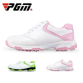Обувь для гольфа PGM, Противоскользящая Дышащая Женская обувь с высоким верхом, увеличивающая Внутреннюю часть Обуви, Кроссовки для гольфа с вращающейся пряжкой, Женская водонепроницаемая обувь