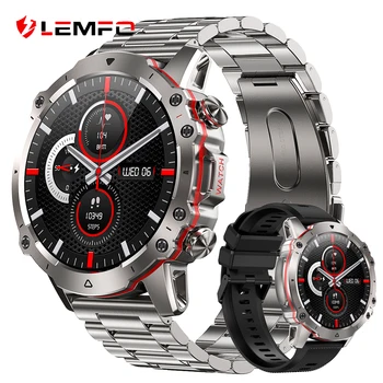 LEMFO FALCON watch для мужчин, спортивные умные часы из нержавеющей стали, водонепроницаемые 110 + спортивных режимов, военные умные часы с Bluetooth-вызовом