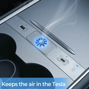 Для USB-концентратора Tesla Модель 3/Y, док-станция с твердым ароматом, многопортовая Умная центральная консоль с двумя портами Type C, Аксессуары 2022 Изображение 2