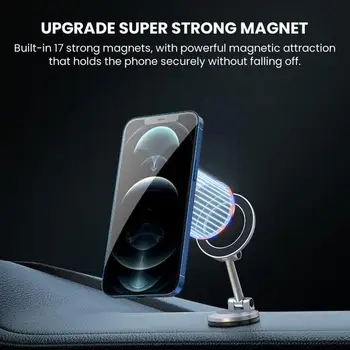 Магнитный автомобильный держатель для телефона с вращением на 360 °, Складная подставка для мобильного телефона, Поддержка GPS для iPhone 14 13 12 O0X0 Изображение 2