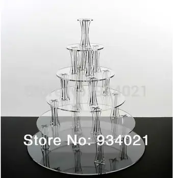 Бесплатная доставка Квадратные Акриловые прозрачные 6-уровневые люцитовые подставки Для торта Для украшения свадебных тортов