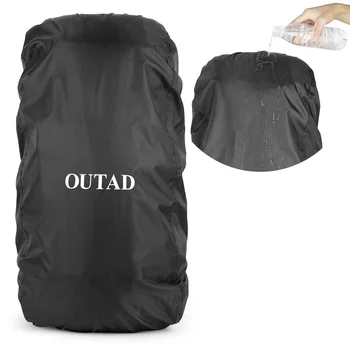Открытый Унисекс Водонепроницаемый Рюкзак OUTAD С Непромокаемым Чехлом, Прочный Походный Рюкзак для кемпинга, Сумка для взрослых, Черный