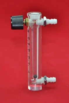 Пластиковый расходомер воздуха LZQ-4 1-5 л/мин (расходомер кислорода H = 115 мм) с регулирующим клапаном для кислородного коллектора, он может регулировать расход Изображение 2
