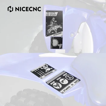 NiceCNC Предупреждающие Бирки на Крыло, Таблички, Значки, 4 шт., Английская Этикетка 5052-Алюминий Для Yamaha YFZ450R 2009-2013 YFZ 450 450X 2010-2011 Изображение 2