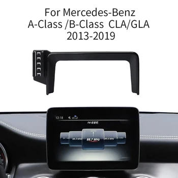 Автомобильный держатель для телефона Mercedes-Benz A B-Class CLA GLA 13-19, кронштейн для навигации по экрану, магнитная стойка для беспроводной зарядки New energy