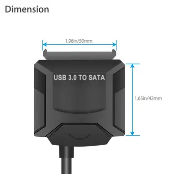 Кабель-конвертер адаптера 3 0 на Sata USB3 0 Кабель-конвертер жесткого диска Для Samsung Seagate WD 2 5 3 5 HDD SSD Адаптер