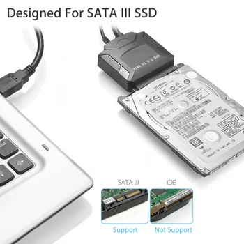 Кабель-конвертер адаптера 3 0 на Sata USB3 0 Кабель-конвертер жесткого диска Для Samsung Seagate WD 2 5 3 5 HDD SSD Адаптер Изображение 2