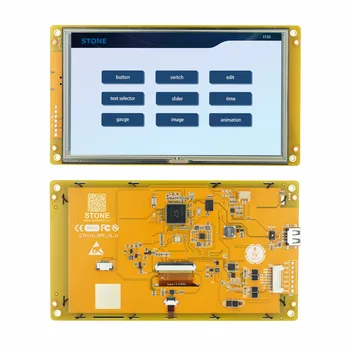 7-дюймовый модуль отображения LCD-TFT HMI Intelligent Series RGB 262K Цветная резистивная сенсорная панель для управления промышленным оборудованием