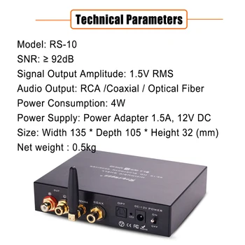 Музыкальный ресивер Hi-end Bluetooth 5,0 для домашней аудиосистемы, усилитель/адаптер активной колонки CSR8675, поддерживает схему SBC/AAC/APTX Изображение 2