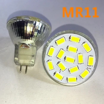 10шт 12v 24V Mr11 Светодиодная лампа 3W 5730 15 светодиодов Диаметр 35 мм Мини светодиодный Прожектор Mr11 Прожекторная лампа CE Теплый Белый Изображение 2