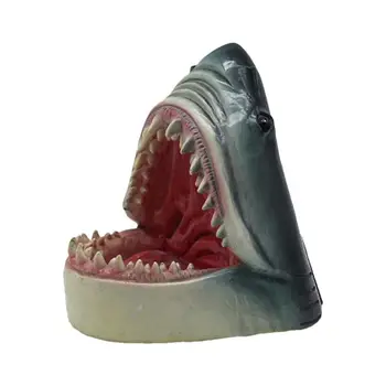 Портативная Уникальная Скульптура Головы Большой Белой Акулы, Настенный Художественный и ремесленный Орнамент Для украшения домашнего бара, Ужас 3D, Плавающий