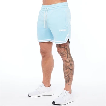 Новые летние мужские шорты для занятий спортом на открытом воздухе, Фитнесом, баскетболом, тренировочными шортами, Сетчатыми быстросохнущими дышащими пляжными брюками для бодибилдинга Изображение 2