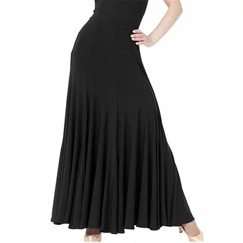 Черная/красная/синяя/фиолетовая, 4 цвета, юбка для фламенко, юбки для бальных танцев, женские юбки для бальных танцев, стандартная юбка для танцев вальса танго