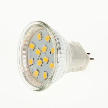 MR11 GU4 Светодиодная лампа С Регулируемой яркостью для жилых помещений Стеклянная крышка IP20 12LED 2835SMD 10-30 В 12 В 24 В Потолочные светильники Замена 1 шт./лот