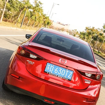 ABS пластик праймер цвет задний задний бампер крыло светодиодный спойлер автозапчасти для Mazda 3 Axela седан 4 двери 2014 2015 2016 2017