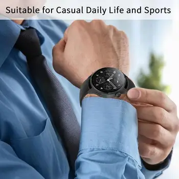Силиконовый ремешок для часов ForXiaomi Watch S1 Pro для занятий спортом на открытом воздухе, легкий противоударный текстурированный ремешок, приятный для кожи Изображение 2