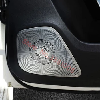 Для Mercedes Benz GLB 2019 2020, внутренняя дверь автомобиля из нержавеющей стали, динамик, звуковой рожок, накладка, автоаксессуары для укладки, 4 шт. Изображение 2