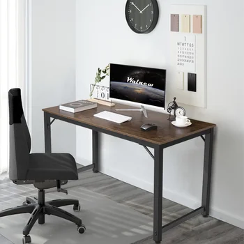 47 дюймов, компьютерный письменный стол для домашнего офиса, студенческий рабочий стол, орех