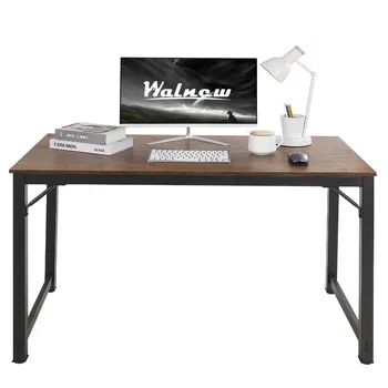 47 дюймов, компьютерный письменный стол для домашнего офиса, студенческий рабочий стол, орех Изображение 2