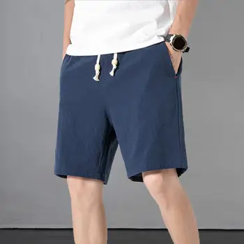 Повседневные мужские короткие брюки Большого размера, однотонная мужская короткая летняя мужская одежда