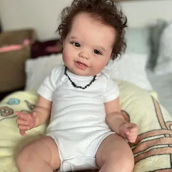 3D Кожа Мягкий Силикон Reborn Baby Для Девочки Реалистичный 60 см Улыбающийся Малыш Художественная Кукла Игрушка С Сосудистой Веной Милый Bebe Как Настоящий