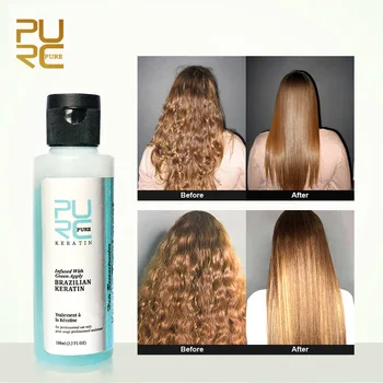 PURC 3.7% Apple Flavor Кератиновое лечение Выпрямление Поврежденных волос Восстановление Вьющихся Волос Бразильское Кератиновое Лечение Уход За волосами