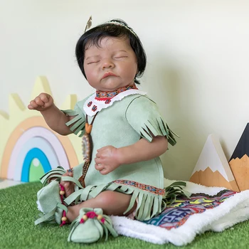 48 см Новорожденный Спящий Ребенок Levi Doll Реалистичная кукла Детский Рождественский подарок игрушки на День рождения