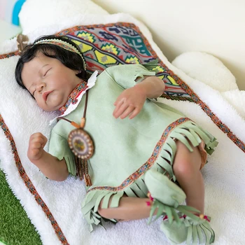 48 см Новорожденный Спящий Ребенок Levi Doll Реалистичная кукла Детский Рождественский подарок игрушки на День рождения Изображение 2