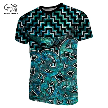 Мужская Изысканная футболка с короткими рукавами и 3D принтом, хип-хоп, Уличная одежда в стиле ретро, племя маори Сяокан, Летняя Повседневная одежда, Изображение 2