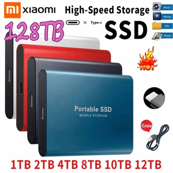 Оригинальный Высокоскоростной Портативный SSD-накопитель Xiaomi 16 ТБ 64 ТБ Внешний твердотельный жесткий диск с Интерфейсом USB3.0 Мобильный жесткий диск для Ноутбука Изображение 2