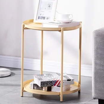 Чайный столик в гостиной Простые Диванные Столики Nordic Lounge Приставной столик Прикроватные Тумбочки в спальне Роскошное Удобное Оформление мебели Изображение 2