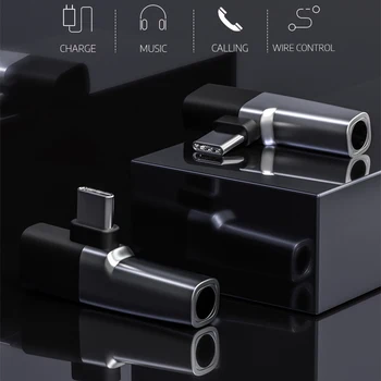 UTHAI C61 Type-c до 3,5 мм Аудио Адаптер Для зарядки 2 в 1 Для Macbook Android Конвертер Быстрая Зарядка МИНИ Размер USB C Музыкальные Адаптеры Изображение 2