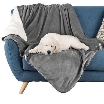 Worthymate Двухстороннее водонепроницаемое одеяло для домашних животных для средних собак, защита кровати и дивана, Моющееся непромокаемое одеяло для собак