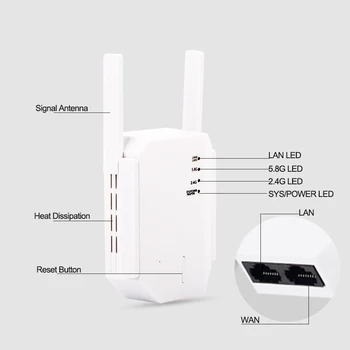 ретранслятор Wi-Fi Extender 2021 с большим радиусом действия на стенах 5 ГГц Изображение 2