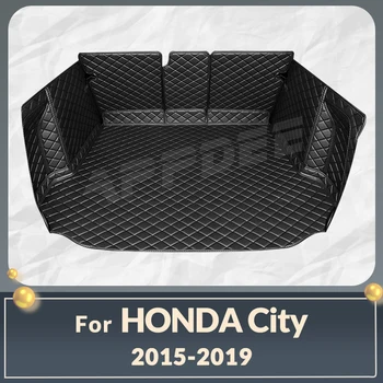 Автоматический коврик для багажника с полным покрытием для HONDA City 2015-2019 18 17 16, Автомобильный коврик для багажника, Аксессуары для защиты салона Грузового лайнера