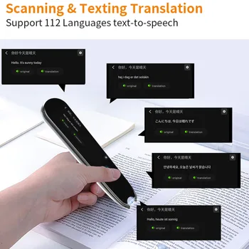 X2 Интеллектуальная ручка-переводчик с голосовым сканированием Многофункциональный автономный язык в режиме реального времени Для деловых поездок за границу Рекомендуется обучение Изображение 2