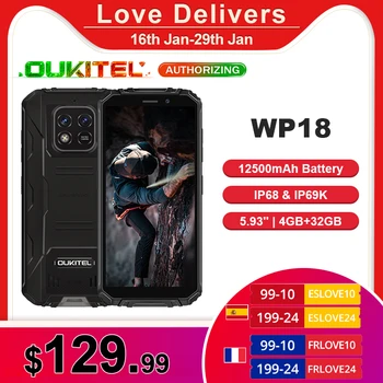 OUKITEL WP18 IP68/69 K Водонепроницаемый Прочный Телефон Android 11 5,93 