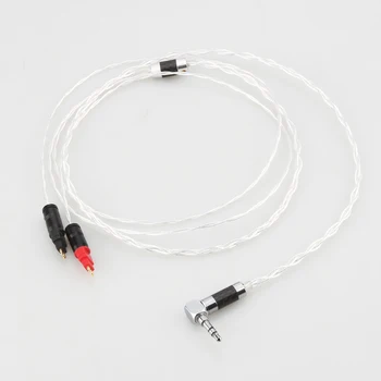 Кабель для наушников Audiocrast 4cores OCC Посеребренный 3,5 мм кабель для обновления наушников HIFI для HD650 HD600 HD660s HD6XX Изображение 2